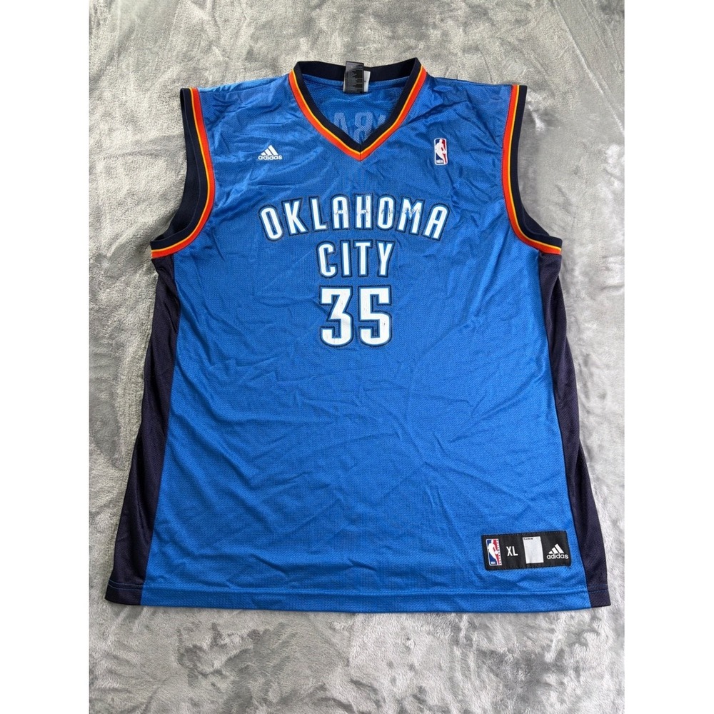 adidas Kevin Durant Oklahoma City Thunder NBA Jersey Blue Men Size XL #35‎